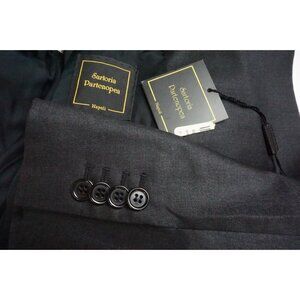 Sartoria Partenopea Dark Gray S140s Wool 2 Pc Suit Jacket Pants 46R BRAND NEW